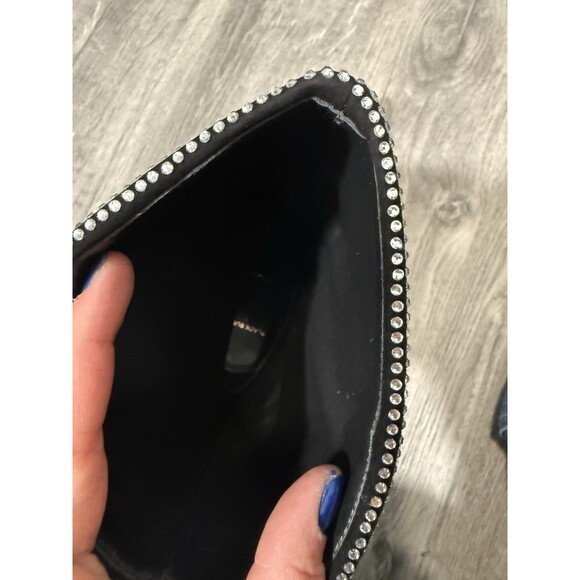 Black Suede Studio Cecille Ankle Embellished Rhinestones Boots new EU 42/US 10.5 - Picture 10 of 16